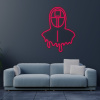 LED neon - Squid Game3 80x62cm Farba neónu: 12 Ľadovo zelená, Orez neónu: Cut to Shape (výrez do tvaru)
