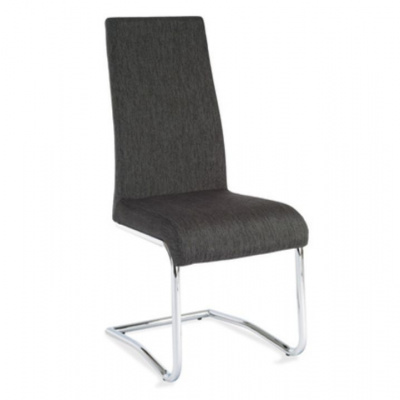 Tempo Kondela Jedálenská stolička, látka tmavosivá/chróm, AMINA (44x110x57cm)