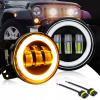 2 X LED DENNÉ SVIETENIE, OKRÚHLE DENNÉ SVETLÁ PRE JEEP JK