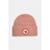 Čiapka Fjallraven 1960 Logo ružová farba, z hrubej pleteniny, vlnená, F78142.300