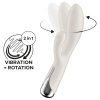 Satisfyer Spinning Rabbit 1 - rotačný vibrátor s klitoris stimulatorom (béžový)