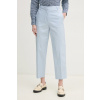 Nohavice Tommy Hilfiger dámske, rovné, vysoký pás, WW0WW40504 modrá 36