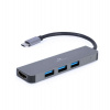 Gembird USB-C 2v1 multiport hub + HDMI (A-CM-COMBO2-01)