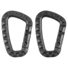 M.F.H.® Karabinka plastová 1 pár MFH 8,5cm, čierna