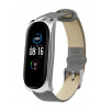 eses Kožený remienok pre Xiaomi Mi Band 3, 4, 5 a 6 - Šedý