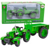 LEAN TOYS Metal Farm Tractor with Trailer Green 1:18