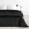 Eurofirany Prehoz 220x240 cm prešívaný geometrický vzor, čierny