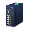 PLANET IP30 Ind 8-P 10/100/1000T Nespravované Gigabit Ethernet (10/100/1000) Podpora napájania cez Ethernet (PoE) Modrá (IGS-1020PTF)
