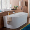 Villeroy & Boch Oberon 2.0 Duo - vaňa 180 x 80 cm s panelom ku stene, biela