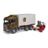 Bruder 3582 Logistická Scania UPS s vysokozdvižným vozíkom