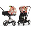 Cybex Priam Set 2v1 Spring Blossom Light Fashion Podvozok: Chrome/Black