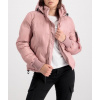 ALPHA INDUSTRIES BUNDA HOODED LOGO PUFFER SILVER PINK L