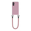TopQ Zadný kryt Minimalist Wrist Strap pre Samsung A15 pudrovy