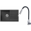 Set Sinks G25374 (dřez Ultima 790 Metalblack 74 + baterie Elasta S Nerez/Černá)