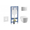 GEBERIT - Duofix Set předstěnové instalace, klozetu TECEone a sedátka softclose, tlačítko Sigma01, lesklý chrom SANI11CT1101