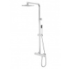 BESCO MODERN / VARIUM sprchový stĺp teleskopický s termostatickou nástennou batériou kompletný, rozteč 15cm, chróm, BP-MVT-CH