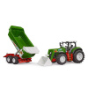 Bruder Traktor s čelným nakladačom a vyklápacím prívesom Roadmax 1:16 03452