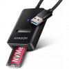 AXAGON ADM2-AM USB-A 10Gbps - M.2 NVMe & SATA SSD adaptér, kabel USB-A 10cm