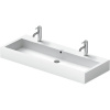 DURAVIT Vero umývadlo do nábytku s dvomi otvormi, s prepadom, 1200 x 470 mm, biela, 0454120024
