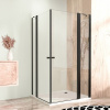 ALFA LINE DUE 85x85 Black clear Sprchová zástena obdlžnikova (60+30/60+30)