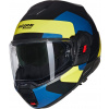 Nolan N120-1 Omocromo N-Com výklopná prilba, čierna/modrá/žltá, XL (62)