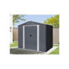 Riwall PRO RMSA 6x8 Anthracite Záhradný domček kovový 2,4 x 1,7 m so sedlovou strechou Antracit