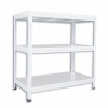 Kovový regál do garáže Biedrax 45 x 120 x 90 cm, biely - 3 police pozink