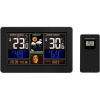 Solight Meteostanica, aplikácia Smart Life, extra veľký farebný LCD, teplota, vlhkosť, tlak, USB nabíjanie, čierna TE81WIFI