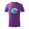 Ocko superman - chlapec a chlapec - Tričko detské bavlnené - 104-110cm / 3-4 roky ( Fialová )