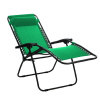 Zelené skladacie lehátko Delux s vankúšom