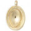 Crystal-ZONE Prívesok Rivoli OVAL s okrajom 18 / 13,5mm gold plating 24kt