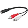 PremiumCord Kabel Jack 3.5mm-2xCINCH F/M 20cm kjackcinb02