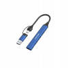 CANYON HUB DS-02 4 v 1 USB-A/C modrý