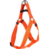 Postroj Flamingo Step&Go Ziggi Reflective Orange - neónový nášlapný postroj pre psa, pracka so zámkom, oranžová - L