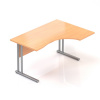 Lenza Ergonomický stôl Visio 140 x 100 cm, pravý, buk