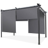 Plechová strecha HardMaister 290 x 395 x 228 cm (Terasa PERGOLA Záhradná plachta SPRINT PLUS 3x4 Antracit s ŽALÚZIE)