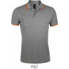 SOL´S PASADENA / Pánska polokošeľa - melange grey/orange XL