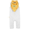 CARTER'S Set 2dielny overal bez rukávov, podbradník Grey neutrál LBB 9m, veľ. 74