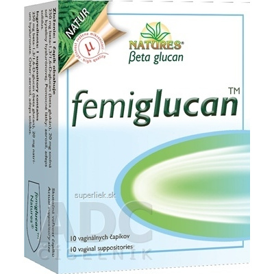 NATURES Femiglucan vaginálne čapíky 1x10 ks, 8586011350119