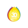 Folat balón, 30 cm, 8 ks - číslo 30, bodky