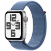 Apple Watch SE GPS + Cellular 44mm Silver Aluminium Case with Winter Blue Sport Loop MRHM3QC/A