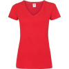 Fruit of the Loom Tričko Lady-Fit Valueweight V-Neck T s výstřihem do V, krátký rukáv, dámské COT16139800405-red 2XL Červená