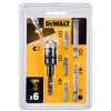 DeWALT Sada bitov (6 ks) / rýchloupínací nadstavec + 25 mm bity: Pz2, Pz3, T25, 50 mm: Pz2, T20 / DT71514