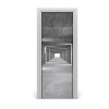 Samolepiace fototapety na dvere betónový tunel 75x205