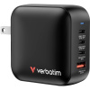Verbatim Mini GaN Charger 32231 cestovná nabíjačka Výstupný prúd (max.) 5 A 4 x 1x USB-A, 3x USB-C® rýchlonabíjačka, GaN , s adaptérom pre Európu, s britským; 32231