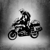 Veselá Stena Samolepka na stenu Motorka BMW GS Enduro Farba: černá