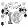 Balóny na párty - Balloon set 18 narodeninám čiernymi strieborné konfety (Balóny na párty - Balloon set 18 narodeninám čiernymi strieborné konfety)
