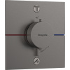 Hansgrohe ShowerSelect Comfort E - Termostat pod omietku pre 2 spotrebiče, kartáčovaný čierny chróm 15572340