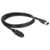 Delock Firewire prepojovací kábel [1x Zástrčka FireWire (400) 9-pólová - 1x firewire (400) zástrčka 6-pólová] 1 m čierna; 82595
