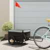 Vozík za bicykel, čierno sivý 30 kg, železo-ForU-94077
